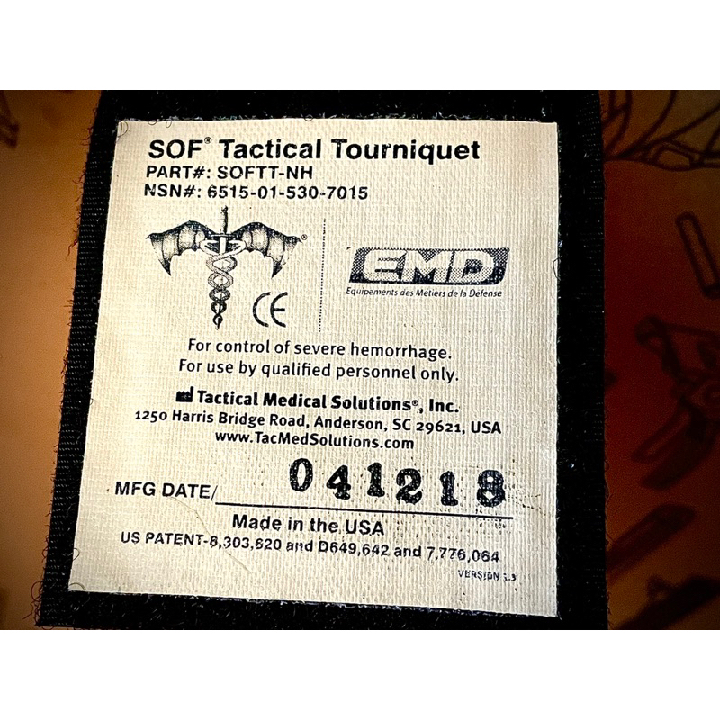 美軍公發真品US SOCOM SOF Tactical Tourniquet 1. 5" WIDE 金屬 戰術止血帶