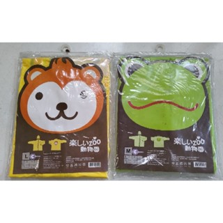 家樂福動物系列兒童雨衣-青蛙綠 M,猴子黃L
