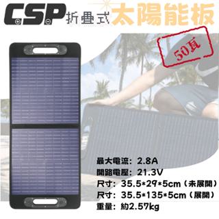 ⚡在戶外跌倒⚡ CSP 摺疊 太陽能板 折疊 50瓦 輕巧 攜帶式 50W SP-50 12V 太陽能板充電 綠能 環保
