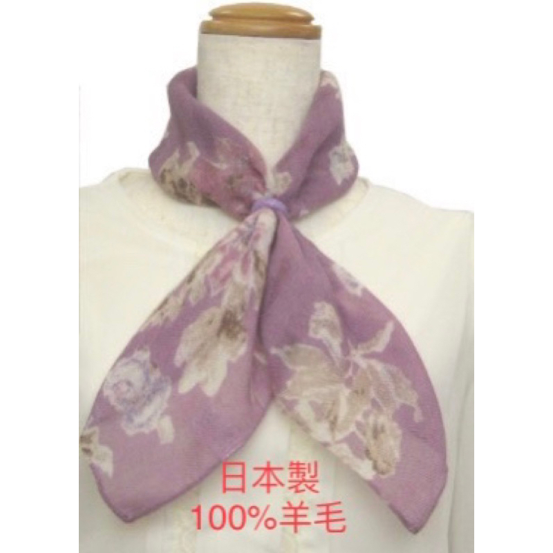 💕現貨-日本製100%純羊毛圍巾50*50cm