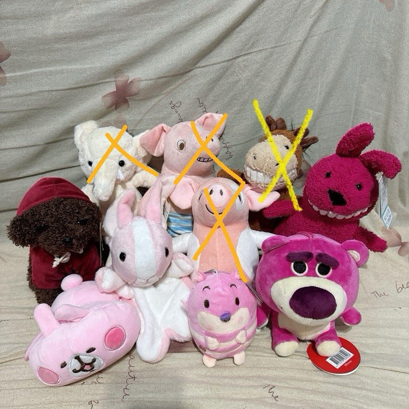 動物系列娃娃 小豬 兔子 小象 貴賓狗 玩具總動員 熊抱哥 卡娜赫拉 迪士尼 娃娃 玩偶 夾娃娃機