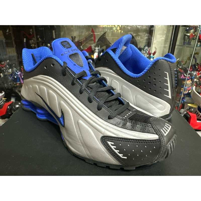 Nike SHOX R4 彈簧鞋 黑銀藍 carter us10號 優質二手