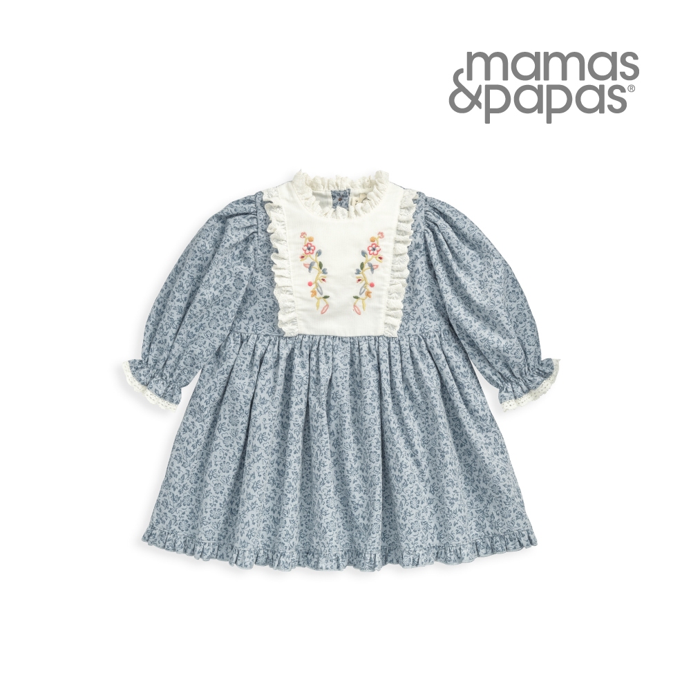 Mamas&amp;Papas 萊姆莊園湖畔-燈芯絨長袖洋裝_Laura Ashley聯名款(4種尺寸可選)