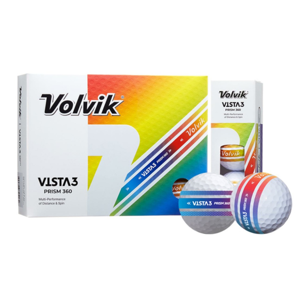 藍鯨高爾夫 Volvik VISTA3 PRISM 360高爾夫球（3層球/漸層彩色）