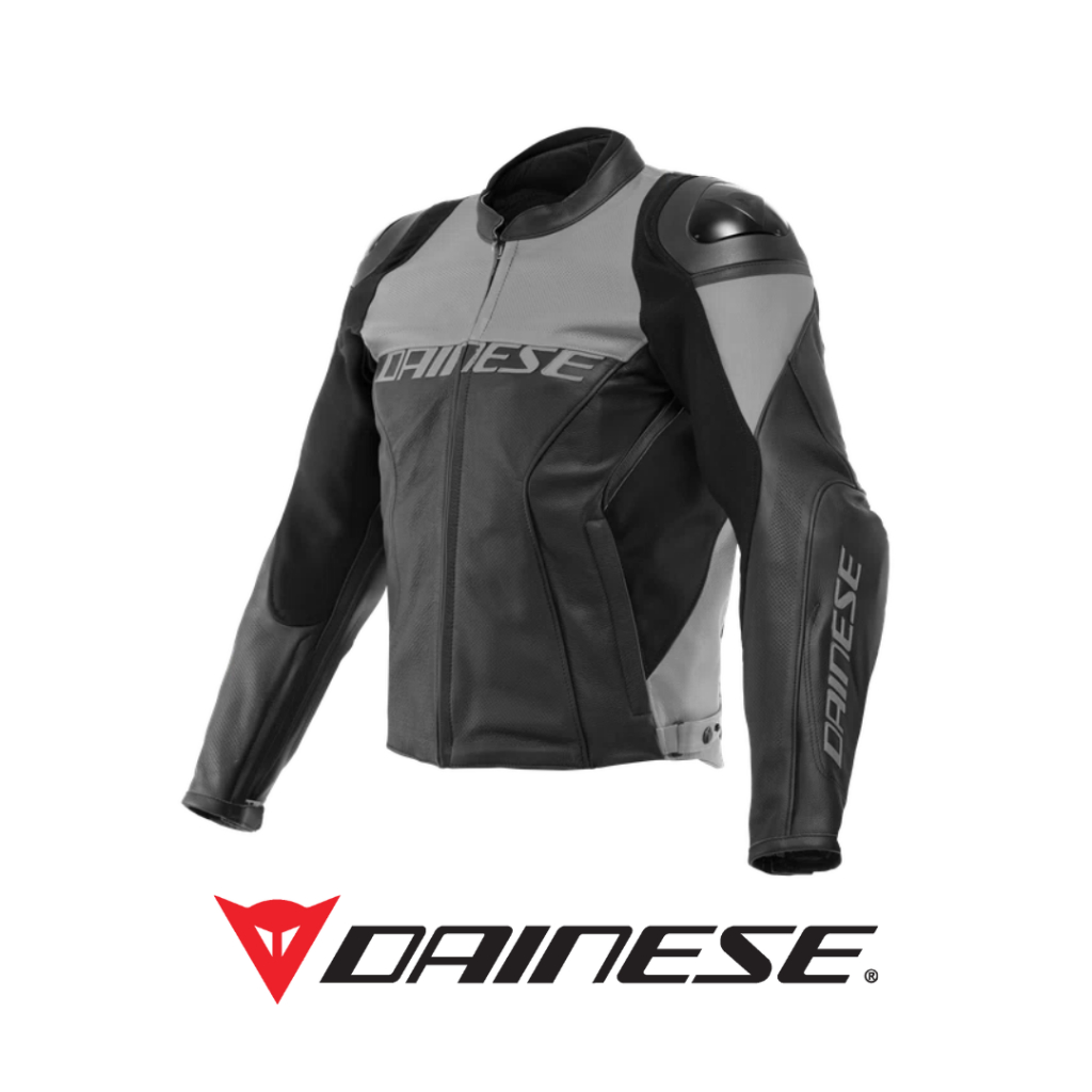 DAINESE RACING 4 LEATHER JACKET PERF 灰黑 防摔外套 皮夾克 皮衣