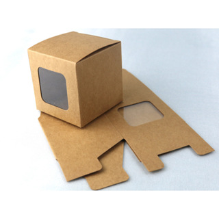 (Fan's)牛皮紙盒 白卡紙盒 包裝盒透明盒禮品包裝盒手工皂包裝盒烘培紙盒正方形pvc開窗禮品盒 台灣現貨秒出