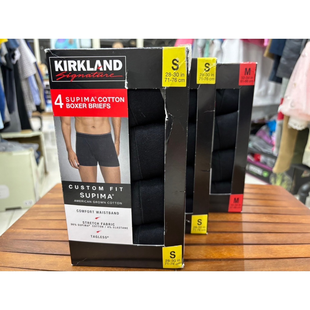【goose鵝妹莉卡】Kirkland Signature 科克蘭 男彈性平口內褲4入組/單件 舒適款