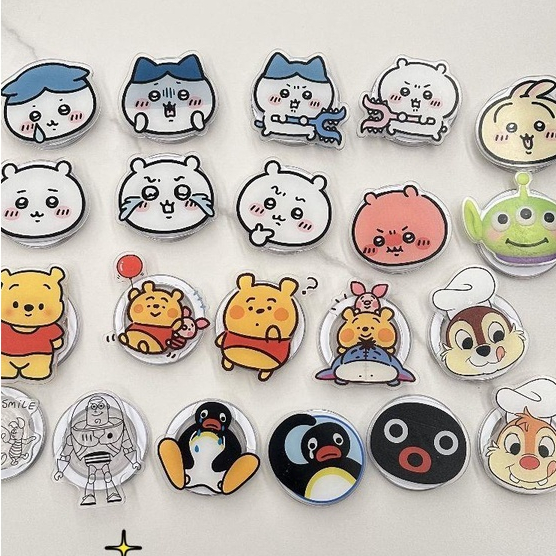 多款 立體 維尼熊 吉伊卡哇氣囊伸縮支架 桌面MagSafe磁吸支架 手機支架 粘贴式支架 追劇神器懶人支架 可愛 卡通