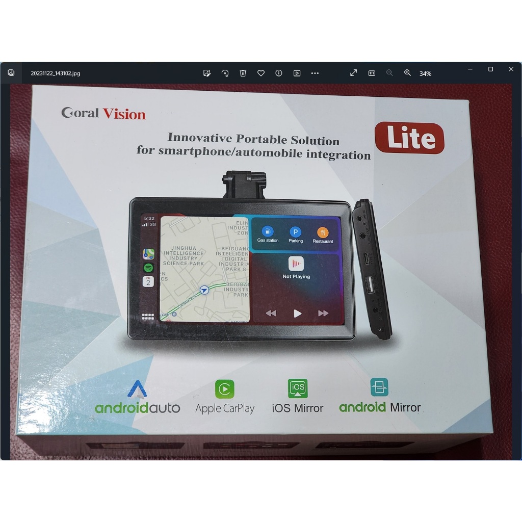 CORAL CARPLAY Wireless Lite A 可攜式全無線車用導航資訊娛樂整合系統