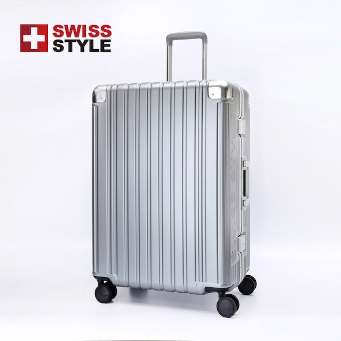 SWISS STYLE Voyager旅行家系列 銀色 26吋鋁框行李箱 日本靜音飛機輪 旅行箱 登機箱 飛機 旅遊購物