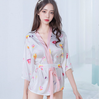 臺灣出貨 現貨 日系浴衣 清純櫻花妹 簡易和服 開襟 超可愛短版和服 開衫情趣和服 情趣內衣 極度誘惑 罩衫睡衣日式浴衣