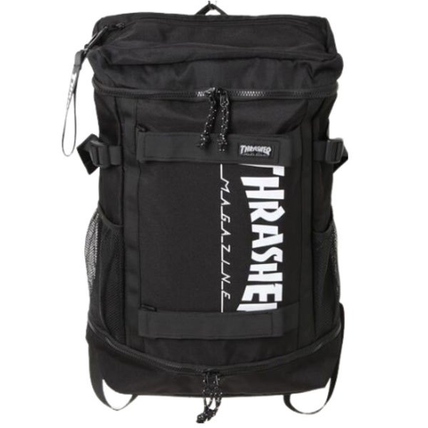 THRASHER 日本限定 R1930 BOX RUCKSACK 防潑水 登山包 / 後背包 (黑底白字) 化學原宿