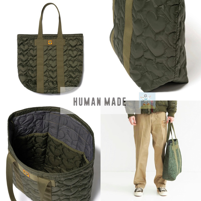 HUMAN MADE 23AW HEART QUILTING TOTE 托特包 手提包 手提袋