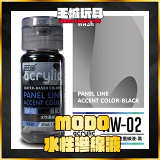 ◆王城玩具◆ 現貨 modo 摩多 水性漆 AW02 水性滲線液 黑 鋼彈 軍事 模型專用 滲線液 墨線液 黑色