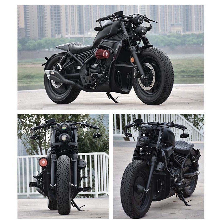 Rebel 500加寬腳踏 適用於 Honda 叛逆者500改裝後照鏡 CMX500  Rebel500機車手機充電器