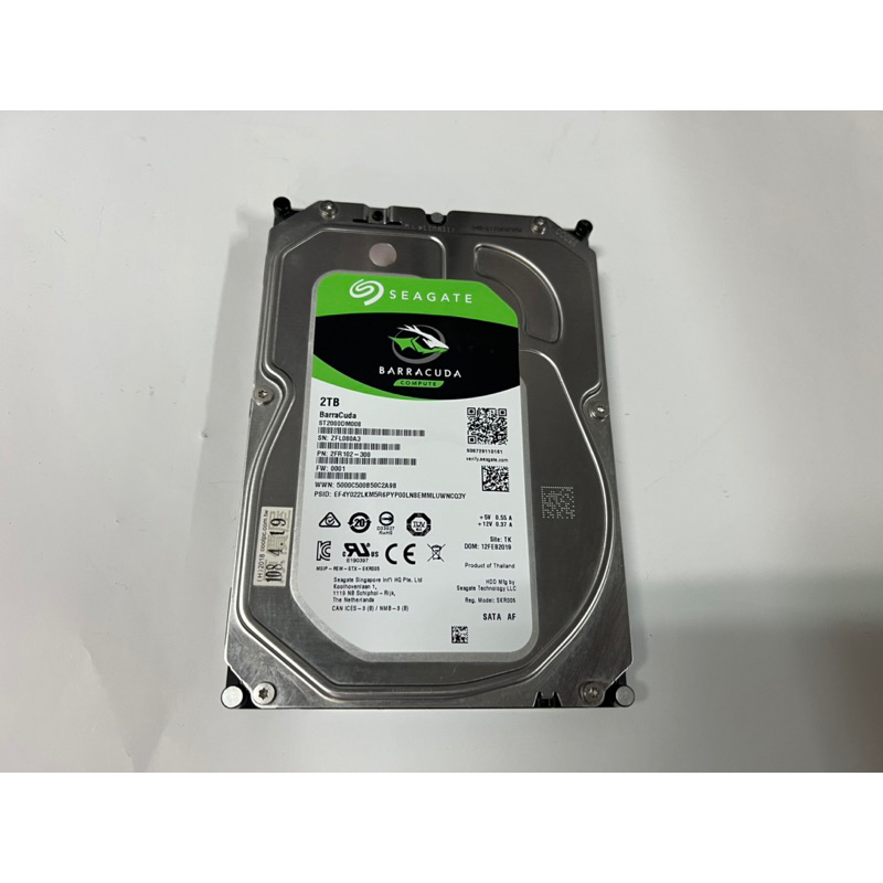 電腦雜貨店～桌上型電腦硬碟 SEAGATE 希捷 3.5吋 SATA 硬碟 2TB 二手良品 $450