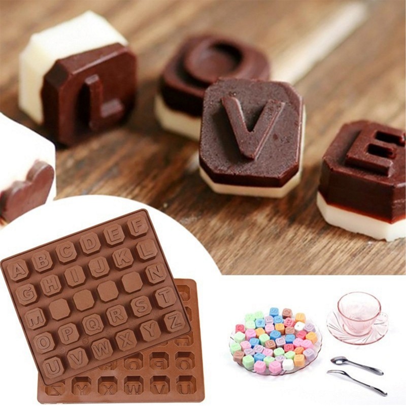【臺灣現貨】英文字母 數字 方塊造型矽膠模 手工皂模 巧克力模