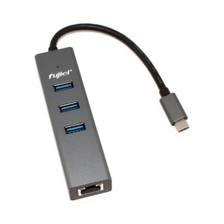 fujiei Type C to USB 3.0 HUBx3+仟兆網卡(1000Mb)附USB轉頭