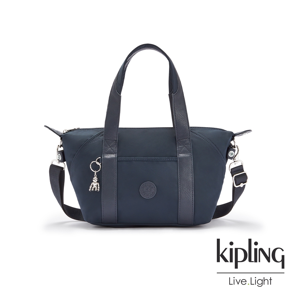 Kipling 質感沉穩藍手提側背包-ART MINI