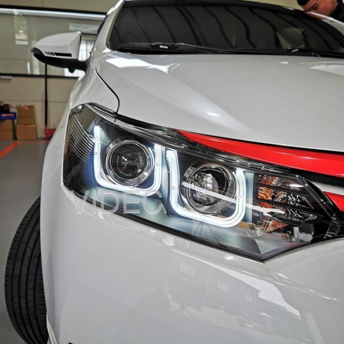 巨城汽車精品 豐田 14 NEW VIOS LED 導光 大燈 總成 直上 免修改