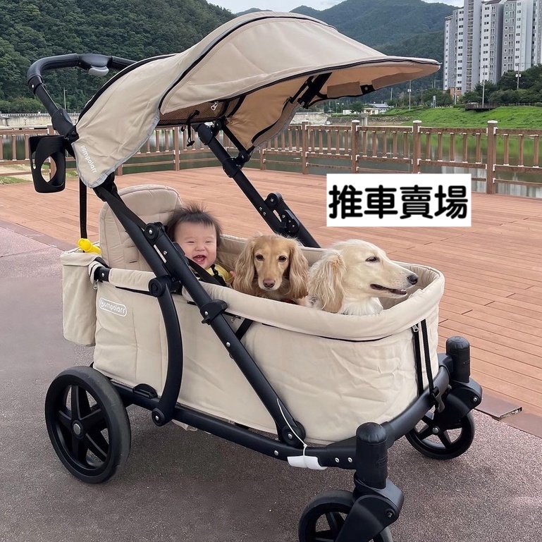 預購｜韓國直送｜韓國品牌 多功能 折疊 手推車 戶外 露營 手拉車 寵物推車 折疊車 雙胞胎推車 車輪可拆 推車賣場