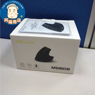 AFO阿福 福利新品/福利品 DeLUX M618DB 雙模無線垂直光學滑鼠【黑色】