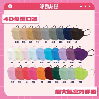 【現貨秒出貨】臺灣製MIT標章【淨新成人4D口罩25入】│雙鋼印醫用口罩│#魚型口罩│#醫用口罩│#成人口罩│含稅附發票