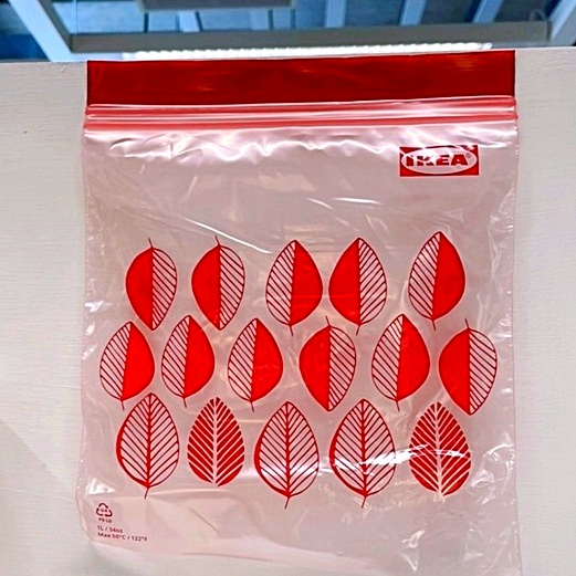 俗俗賣代購 IKEA宜家家居 滿額贈1L紅色葉子25件 保鮮袋 保存袋 夾鏈袋 密封袋 封口袋 雙層夾鏈 收納袋 塑膠袋