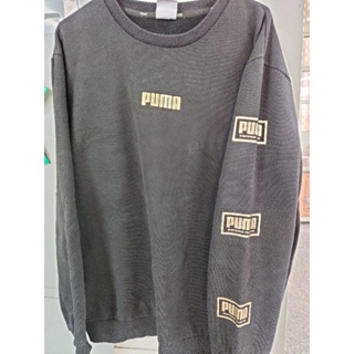 puma黑色棉質保暖長袖T-shirt（L/175)