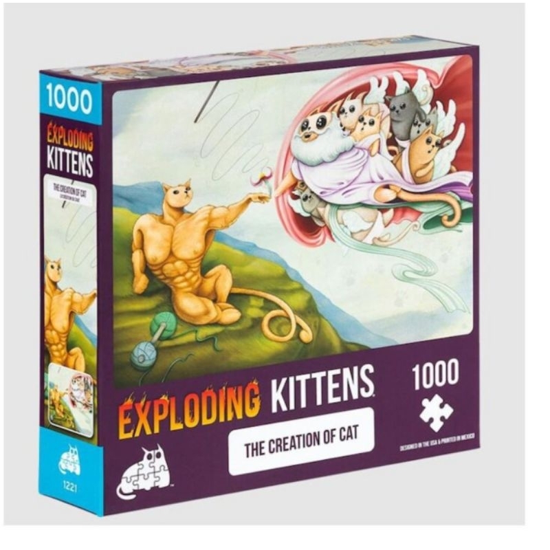 【奈爾桌遊】爆炸貓1000片拼圖：貓的創世紀 英文正版桌遊