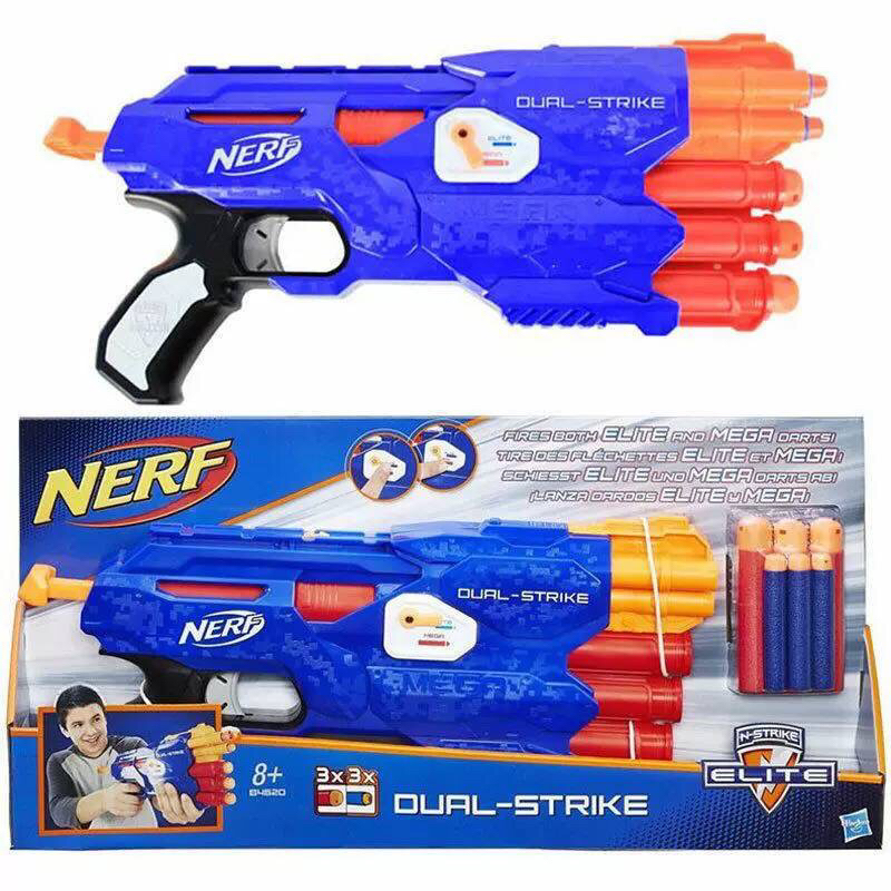 NERF熱火精英 /軟彈玩具槍 /紅色 藍色 子彈兩用 /雙重發射器