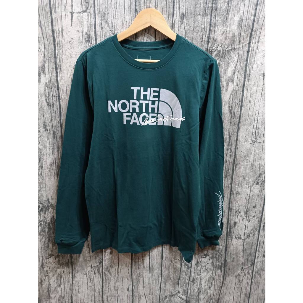 【小比美國代購】【The North Face】北臉男生墨綠色銀字薄長踢