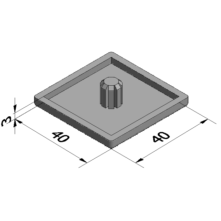 端蓋 4040 鋁擠型專用  ∥鋁擠專家∥