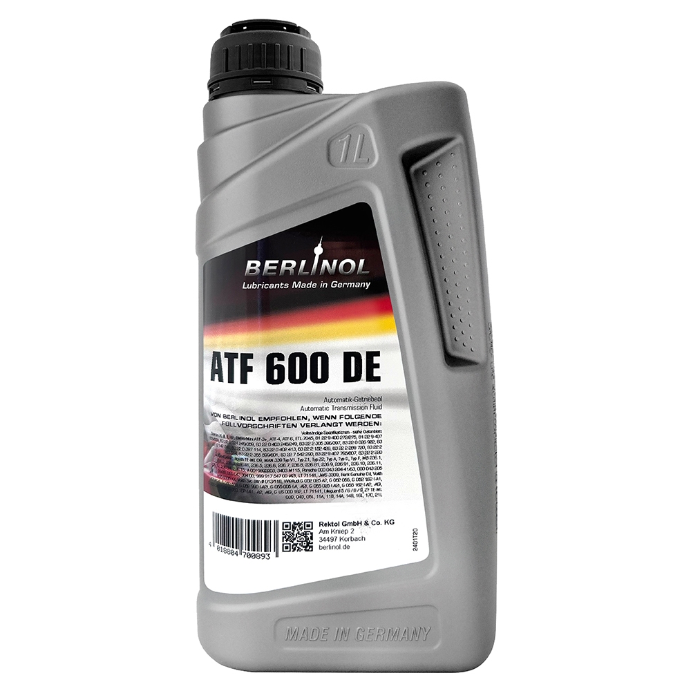 【車百購】 BERLINOL ATF 600 DE 德系車專用ATF 適用6~9速變速箱 賓士/寶馬/大眾/保時捷