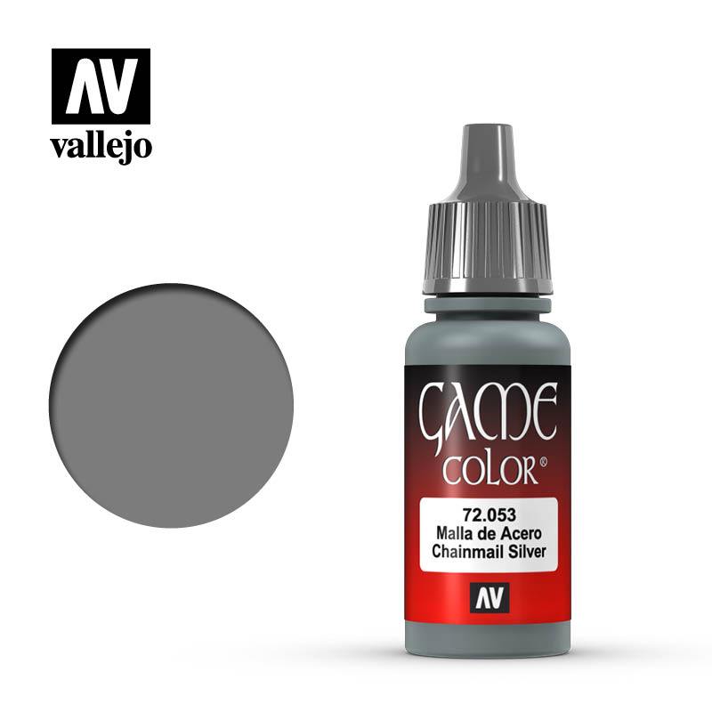 Vallejo AV水漆 遊戲色彩 鎖子甲銀色 18ml 貨號 AV72053