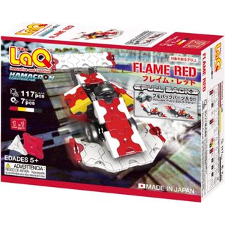 【LaQ】 迴力車-紅焰(117pcs+7pcs) 日本製造立體3D拼接積木/益智玩具/台灣獨家