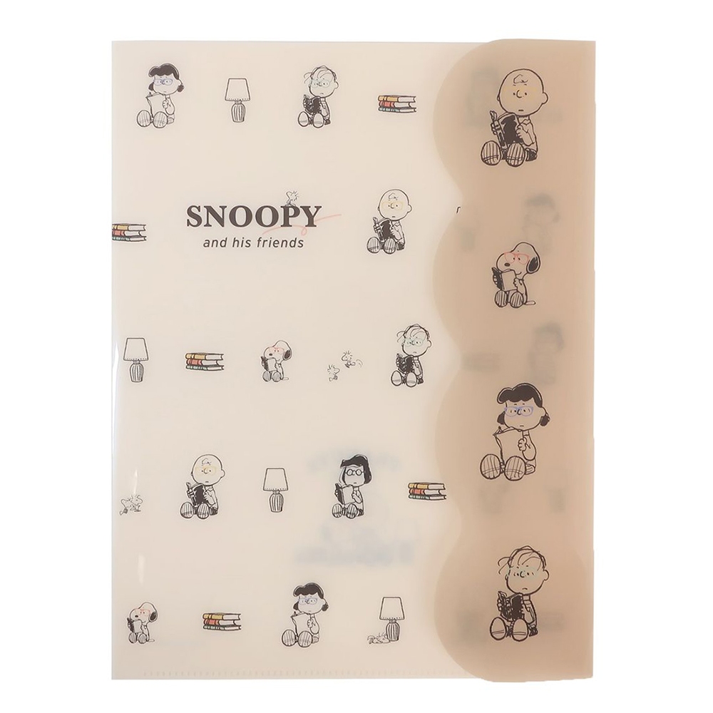 Kamio Snoopy 史努比 輕便型雙層資料夾 閱讀 KM02632
