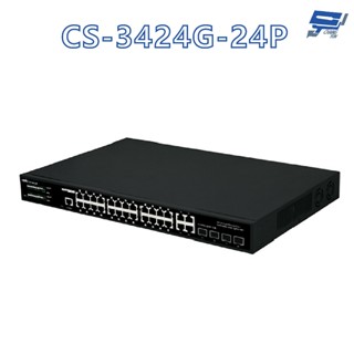 昌運監視器 CS-3424G-24P 4埠+24埠 10/100/1000Mbps PoE Lite加強管理型網路交換器