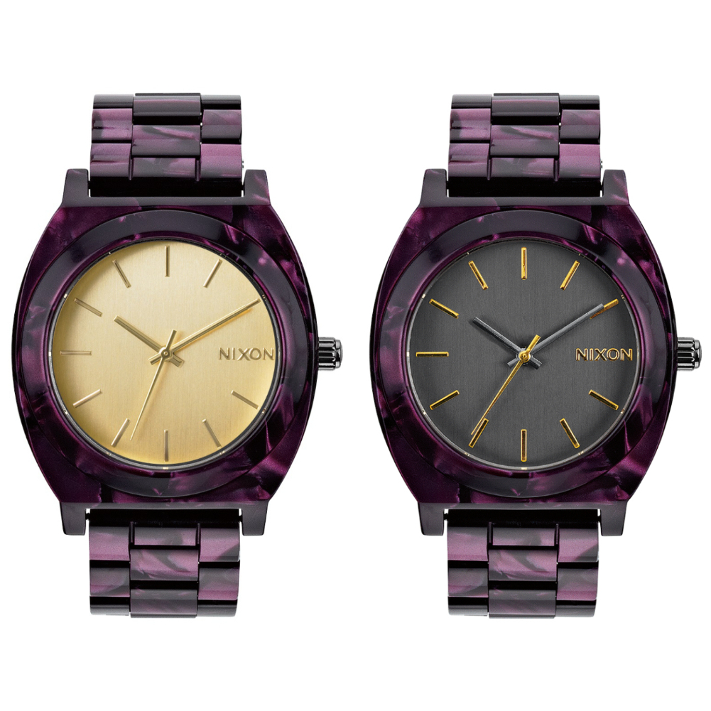 NIXON TIME TELLER ACETATE 紫玳瑁 手錶女生 手錶男生 手錶 男錶 女錶 穿搭 石英錶 A327