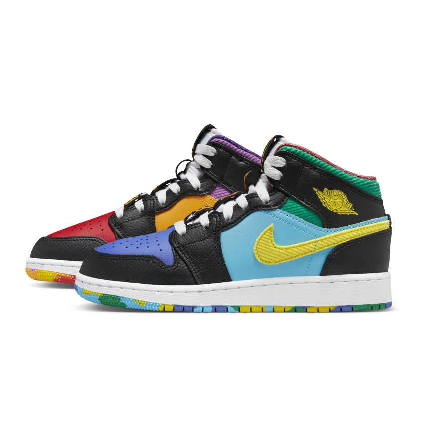 [歐鉉]NIKE AIR JORDAN 1 MID SS 紅藍陰陽 AJ1 運動鞋 大童鞋 女鞋 FD1317-007