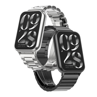 三株鋼 金屬錶帶 適用 小米手環 8 pro 小米手環7 pro 小米手環錶帶 小米手環 7pro 不鏽鋼錶帶 金屬邊框