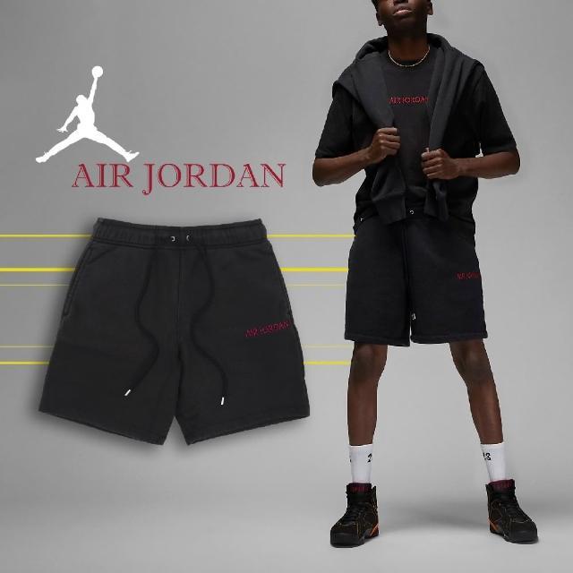 Nike短 棉褲 Air Jordan Wordmark Fleece 男 黑 紅 抽繩 毛圈布 重磅 喬丹