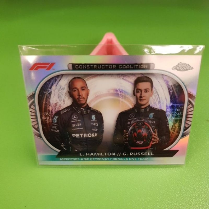 Mercedes AMG Benz F1 雙人閃卡 TOPPS L.HAMILTON G.RUSSELL