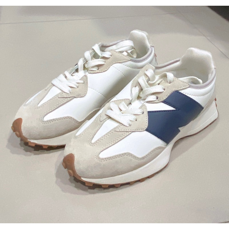 NEW BALANCE 327 NB327 新款白藍 休閒 慢跑鞋6號