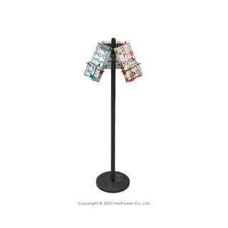 【含稅】BD-32BK A4旋轉DM展示架 旋轉式目錄架/旋轉DM架/旋轉傳單架/雙層旋轉目錄架-悅