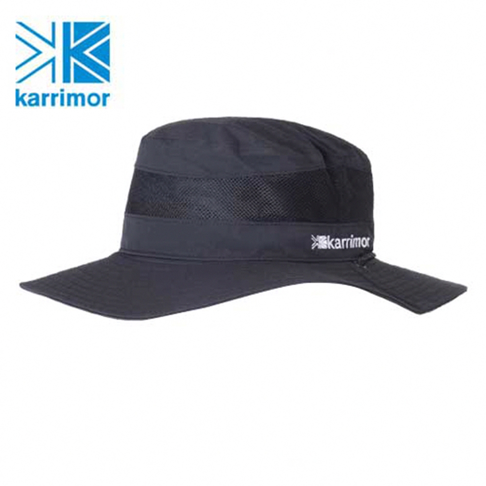 【Karrimor】日本版 原廠貨 中性 cord mesh hat ST 透氣圓盤帽/運動/生活/旅行-黑