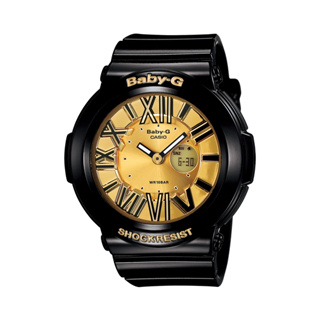 【CASIO BABY-G】 BGA-160-1B 黑色LED背光融入特殊發光塗料 3D多層次的錶盤