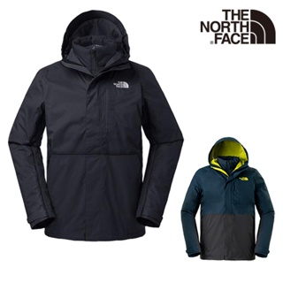 【The North Face 美國】男 DV羽絨兩件式防水外套 黑 3L8OKX7 藍灰 3L8OXD9 三合一外套