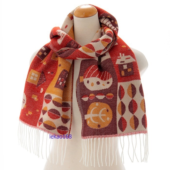日本 保溫 保暖 圍巾 脖圍 法國圍巾  可當 披肩 法國製現貨出清價風景桔