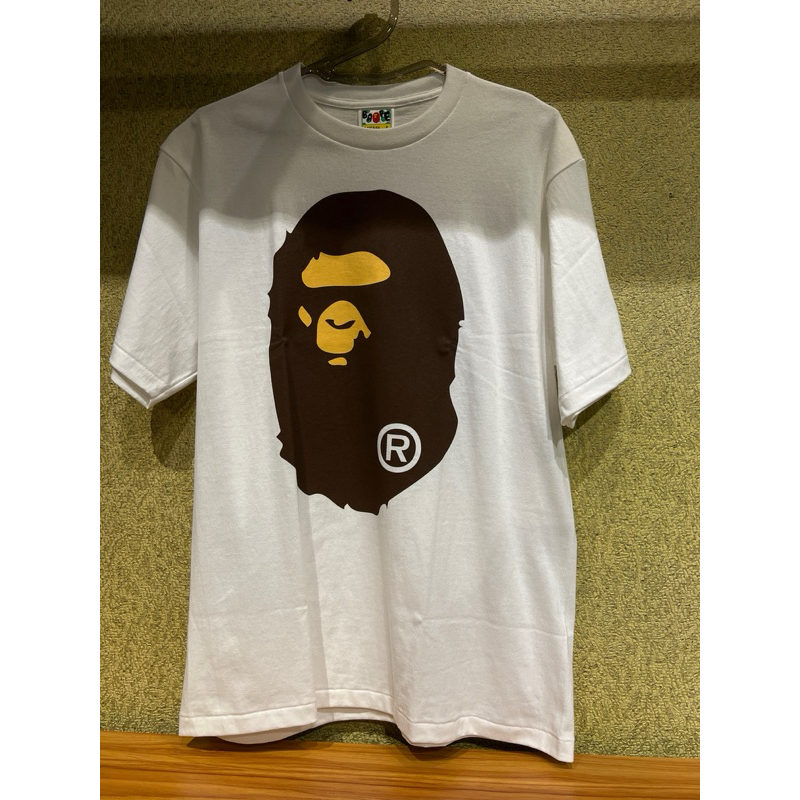 日本正品 A Bathing ape Bape 短T 男 T恤 上衣 短袖 男上衣 白色 潮流 聯名 戶外 休閒